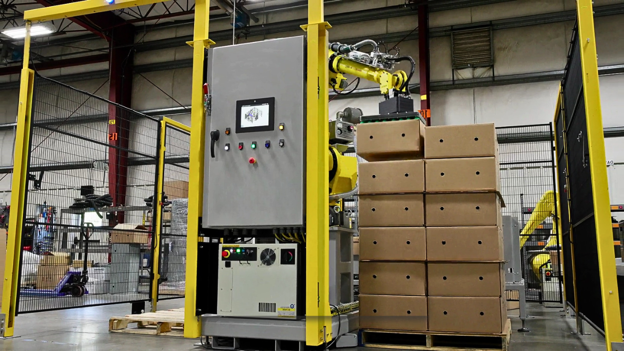 RPC DF Dual Floor Palletizer   One End Of Arm Tool. Two Jobs. Continuous Production 3